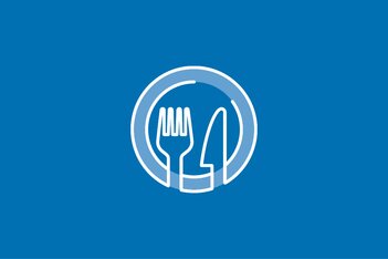 blaue Strichgrafik BECK Benefits Catering